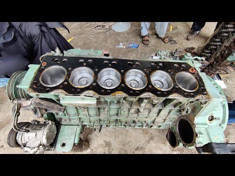 diesel engine rebuild start to finish || 6 cylinder engine rebuild