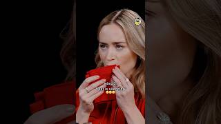Emily Blunt's reaction to every wing on HOT ONES 🔥🥵