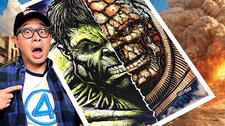 MARVEL ARTIST draws the FACE OF RAGE!! Drawing the HULK vs the THING | 30 Drawings in 30 Days DAY 3