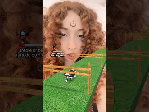 O filtro da vaca que reage a voz grave ou aguda (difícil) #filtro #jogo #canto #beaduarte