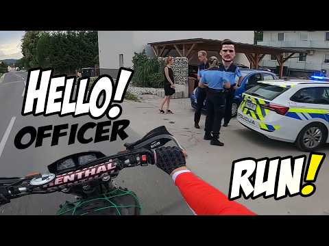 POV Moto Vlog: Biker VS Police - Wheelies | Yamaha XT 600