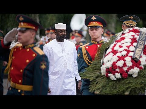 YouTube video thumbnail: Mali's Transitional President in Russia for Meeting With Vladimir Putin