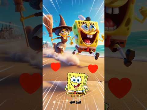 Tim SpongeBob SquarePants di Kejar Istrinya #spongebob #beach