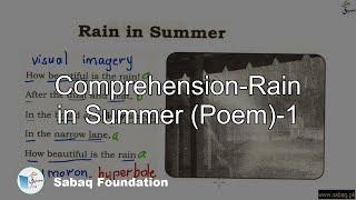 Comprehension-Rain in Summer (Poem)-1