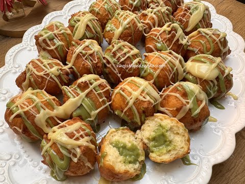 Szybkie Pączki pistacjowe z sera na sernik  #pączki #pistacje #nasłodko #tłustyczwartek