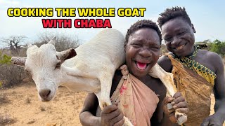 WITNESS the Hadzabe Tribe's WHOLE Goat Cooking Ritual! Chaba life