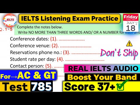 IELTS Listening Practice Test 2025 with Answers | Actual Exam - 785