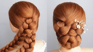 Braided Bun Hairstyle for 2025 Prom and Wedding Season | Updo Hairstyles For Wedding Guest