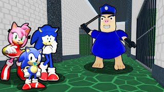 SONIC FAMILY ESCAPE EVIL POLICE PRISON IN ROBLOX