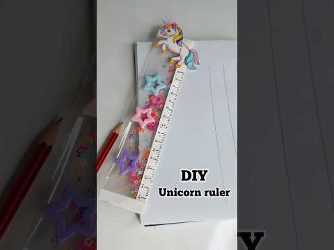 DIY transparent unicorn ruler😱 #diy #shorts #youtubeshorts @itspriyanjalisingh