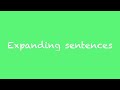 Sentence Expansion and Description Skills