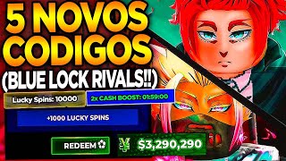 CORRE!! 5 NOVOS CÓDIGOS *SECRETOS* NO BLUE LOCK RIVALS | TODOS OS CODIGOS UPDATE! ROBLOX