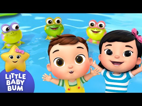 Cinco pequeñas ranas 🐸🐸| Canciones Infantiles🎵| Caricaturas para bebés | Little Baby Bum