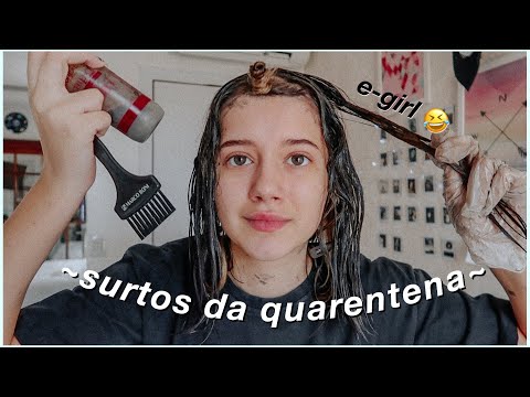 pintando meu cabelo de preto *e-girl* em casa...
