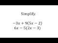 Distributing and Combining Like Terms