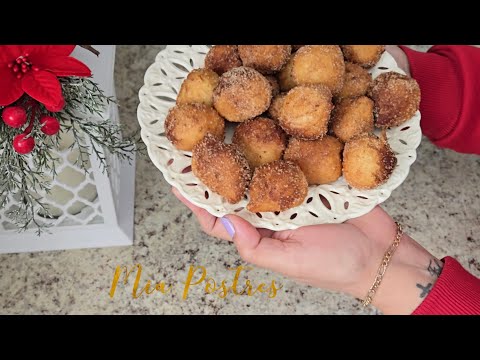 MINI BUÑUELOS!! 🤤 DELICIOSOS Y FÁCIL DE HACER!! pocos ingredientes✅️Mia postres