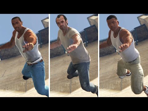 Every GTA Protagonist fall to their death