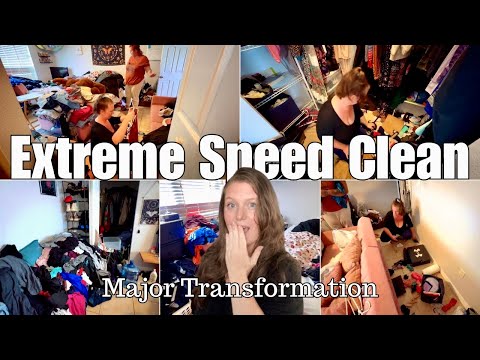 MAJOR ROOM RESET! EXTREME SPEED CLEAN! CLEANING, DECLUTTERING AND ORGANIZING!