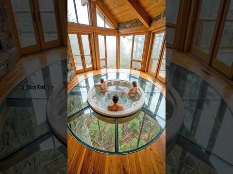 This treetop cabin has a hot tub surrounded by glass that looks down on the forest below! ๐คฏ
