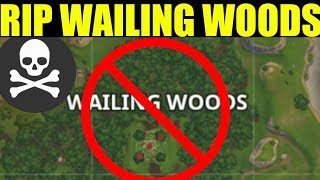 wailing woods is dying fortnite season 8 map changes happening now - fortnite season 8 wailing woods