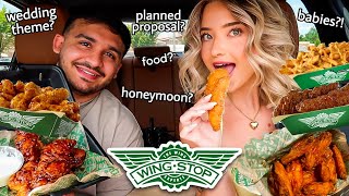 Eating Wingstop!! | Engagement & Wedding Q&A with my fiancé!