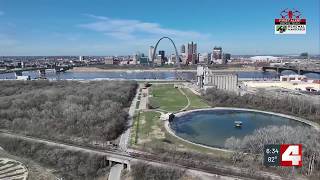 YouTube video thumbnail: Durbin, Duckworth File Bill to Expand Gateway Arch Grounds Into Illinois