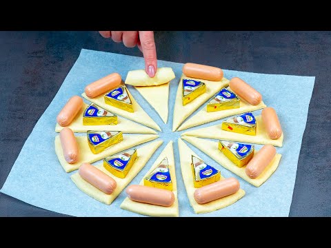 Appetizer in 5 minutes! Just puff pastry and sausages