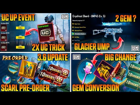 😍5X UC TRICK !! GLACIER UMP ONLY 2 GEMSTONE ? UNIVERSAL GEM CONVERSATION EXPLAIN | KUMARI GAMER