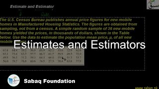 Estimates and Estimators
