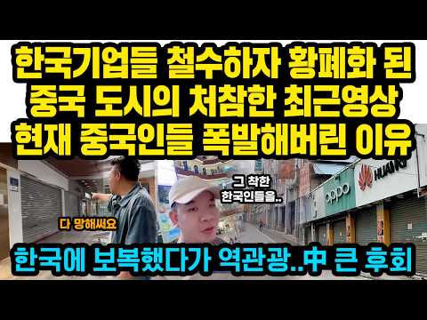 한국인들이 철수하자 30년만에 처음으로 곡소리나고 있는 중국도시 현상황, 중국전역 난리난 이유..한국에 보복했다가 역관광 당한 중국 '큰후회'