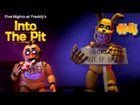 Желтый заяц объединился с Курицей во FNAF Into The Pit #4