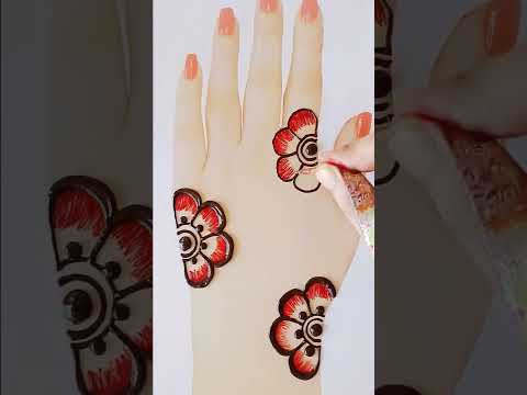 3 flower henna mehndi design / Trick mehndi design #shorts #mehndi #henna #viral #trending