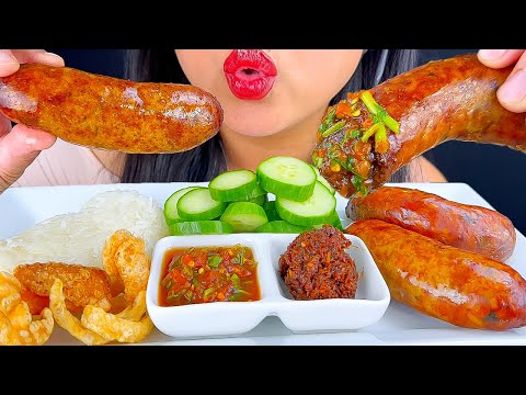 ASMR SUPER SPICY LAO DIPS (JEOW BONG, JEOW SOM, & LAO SAUSAGE)