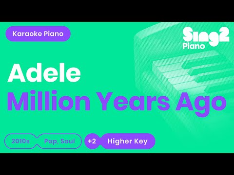 Adele  – Million Years Ago (Higher Key) Piano Karaoke