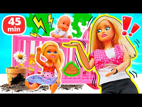 Barbie et Ken en mission bébé !👶🍼 Entre couches et biberons, rien ne se passe comme prévu!