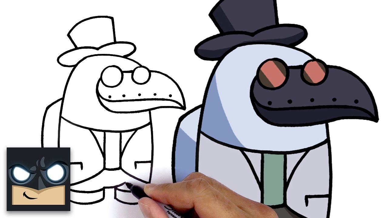 How To Draw Plague Doctor - AMONG US