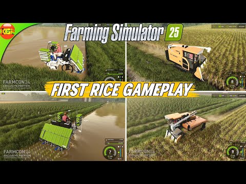 Farming Simulator 25 Gameplay | Rice Planting and Harvesting Gameplay