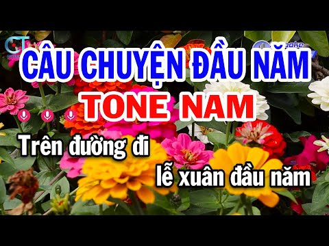 Karaoke Câu Chuyện Đầu Năm Tone Nam ( Am ) Beat Mới Nhạc Xuân Mới || Karaoke Đồng Sen