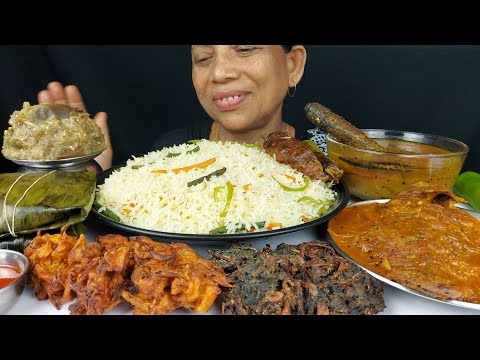 FOOD SHOW , SMALL FISH BHAPA RECIPE AND MUKBANG EATING SHOW