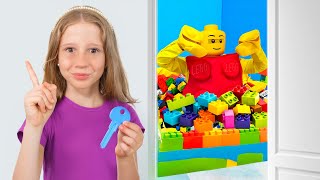 Nastya and funny visitors plays in the hotel - Video series for kids