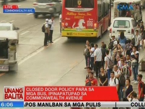 Closed Door Policy Para Sa Mga Bus Ipinapatupad Sa Commonwealth