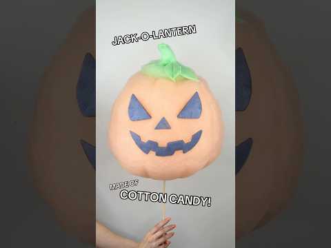 JACK-O-LANTERN MADE OF COTTON CANDY!