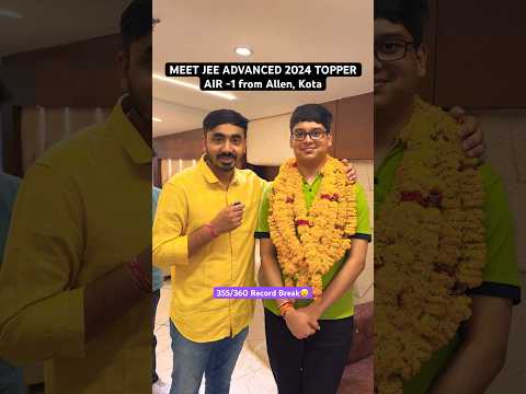 🔥Meet JEE Advanced Topper AIR-1 from Allen Kota (355/360) | Record breaking marks | #topper #allen