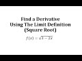 Understanding Derivatives Using the Limit Definition