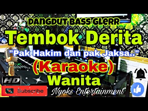 TEMBOK DERITA - ASMIN CAYDER (KARAOKE) Dangdut Bass Glerr Horeg || Nada Wanita || GIS=DO