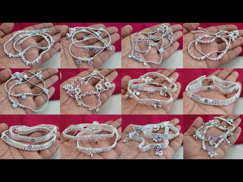 चांदी की सबसे कम कीमत में पायल || Latest Daily Wear Silver Anklets Designs 2025 With Weight & Price