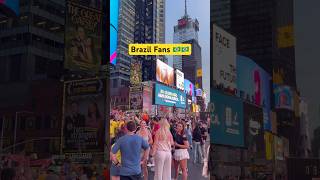 Watch Brazil Fans take over times Square