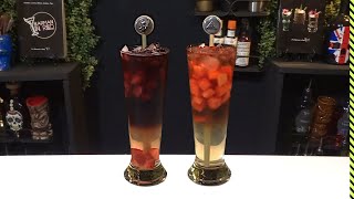 2 COCTELES con la calidez del VINO y la explosión de sabores afrutados