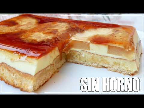 La TARTA de PIÑA y SOBAOS Más Fácil y Deliciosa (Sin Horno y sin Huevo)