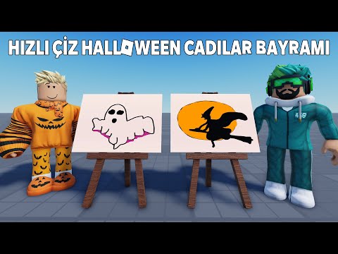 CADILAR BAYRAMI HALLOWEEN ÇİZİYORUZ W/ HAN KANAL | Roblox Speed Draw